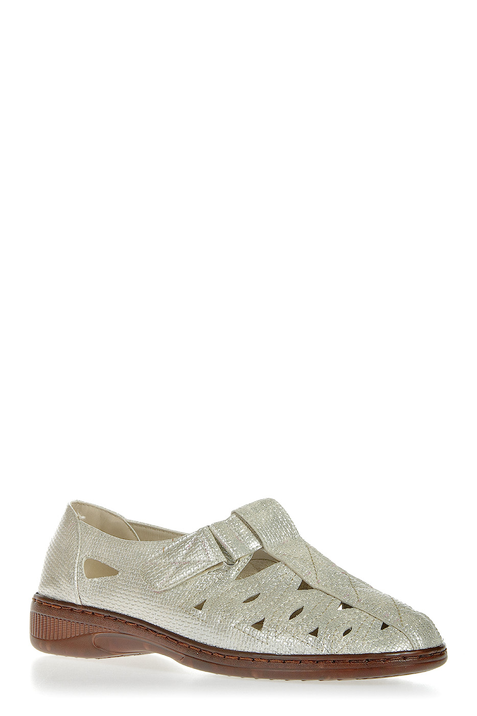 Туфли женские LIU DA SHOES 155-26/Белый/Коричневый